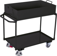 Tischwagen
Ladefläche B595xT995 mm
2 Böden 1 Wanne