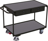 Tischwagen
Ladefläche B625xT1175 mm
2 Böden 2 Schubladen