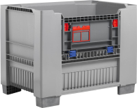 Palettenbox KUBO
B1200 x T1000 x H790 mm
4 Füße mit Entnahmeklappe