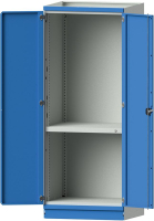 Leergehäuse Modell 101
B865xT720xH2200mm
RAL 7035/5012 mit Türen