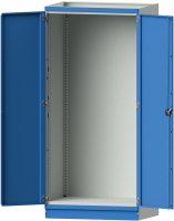 Leergehäuse Modell 100
B1015xT720xH2200mm
RAL 7035/5012 mit Türen