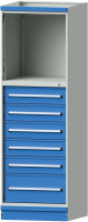 Modulschrank Modell 4003
B715xT720xH2200mm
RAL 7035/5012