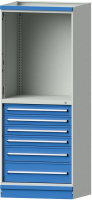 Modulschrank Modell 3007
B865xT720xH2200mm
RAL 7035/5012