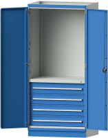 Modulschrank Modell 2409
B1015xT720xH2200mm
RAL 7035/5012 mit Türen