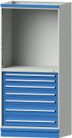 Modulschrank Modell 3005
B1015xT720xH2200mm
RAL 7035/5012
