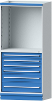 Modulschrank Modell 3007
B1015xT720xH2200mm
RAL 7035/5012