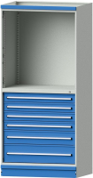 Modulschrank Modell 3007
B1015xT720xH2200mm
RAL 7035/5012