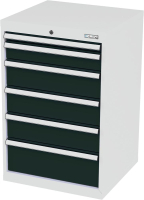 Schubladenschrank
B600xT575xH920 mm
RAL 7035/7016