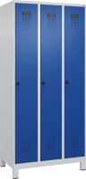 Garderobenschrank EVOLO
mit 100 mm hohen Füßen
RAL 7035/5010, 3 Abteile