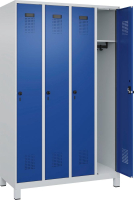 Garderobenschrank EVOLO
mit 100 mm hohen Füßen
RAL 7035/5010, 4 Abteile