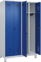 S/W-Gard.-Schrank EVOLO
mit 100 mm hohen Füßen
RAL 7035/5010, 4 Abteile