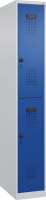Doppelst. Schrank EVOLO
bodenstehend
RAL7035/5010, 1x2Abteile