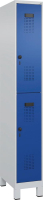 Doppelst. Schrank EVOLO
mit 100 mm hohen Füßen
RAL7035/5010, 1x2Abteile