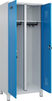 S/W-Gard.-Schrank EVOLO
mit 100 mm hohen Füßen
RAL 7035/5012, 2 Abteile