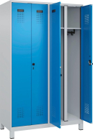 S/W-Gard.-Schrank EVOLO
mit 100 mm hohen Füßen
RAL 7035/5012, 4 Abteile