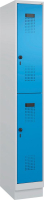 Doppelst. Schrank EVOLO
mit 100 mm hohem Sockel
RAL7035/5012, 1x2Abteile