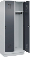 Garderobenschrank EVOLO
mit 100 mm hohem Sockel
RAL 7035/7016, 2 Abteile