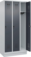 Garderobenschrank EVOLO
mit 100 mm hohem Sockel
RAL 7035/7016, 3 Abteile