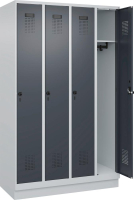 Garderobenschrank EVOLO
mit 100 mm hohem Sockel
RAL 7035/7016, 4 Abteile