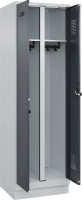 S/W-Gard.-Schrank EVOLO
mit 100 mm hohem Sockel
RAL 7035/7016, 2 Abteile