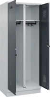 S/W-Gard.-Schrank EVOLO
mit 100 mm hohem Sockel
RAL 7035/7016, 2 Abteile