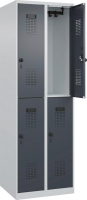 Doppelst. Schrank EVOLO
bodenstehend
RAL7035/7016, 2x2Abteile