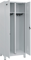S/W-Gard.-Schrank EVOLO
mit 100 mm hohen Füßen
RAL 7035/7035, 2 Abteile
