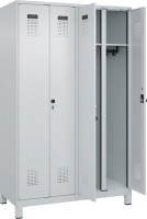 S/W-Gard.-Schrank EVOLO
mit 100 mm hohen Füßen
RAL 7035/7035, 4 Abteile