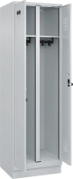 S/W-Gard.-Schrank EVOLO
mit 100 mm hohem Sockel
RAL 7035/7035, 2 Abteile