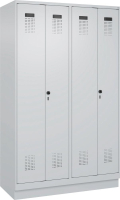 S/W-Gard.-Schrank EVOLO
mit 100 mm hohem Sockel
RAL 7035/7035, 4 Abteile