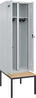 S/W-Gard.-Schrank EVOLO
mit untergeb. Sitzbank
RAL 7035/7035, 2 Abteile