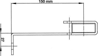 Wandhalter
starr 150 mm
Stahl verzinkt