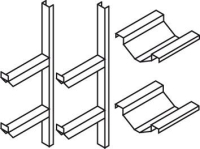 Fassregal für
2 X 50/60-L-Fässer