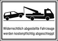 Parkverbotsschild Alu
B400xH250 mm
Unberechtigt abgestellte