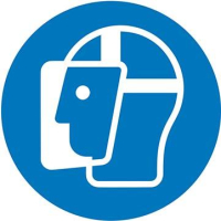 Gebotsschild Folie
D200 mm
Gesichtsschutzschild