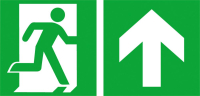 Fluchtwegschild Alu
B300xH150 mm Notausgang
rechts mit Pfeil gerade