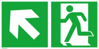 Fluchtwegschild Alu
B300xH150 mm Notausgang
rechts mit Pfeil links