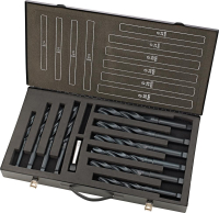Spiralbohrer Set DIN345
HSS rollgewalzt
14-30mm, 2mm stg. + 25mm
Metallkoffer FORTIS