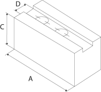 Aufsatzbacken 1,5x60Gr.
110x80x40mm N16