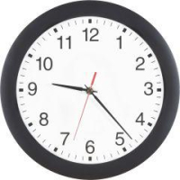 Quarz-Wanduhr D 300 mm
Gehäuse sw, Zahlen
