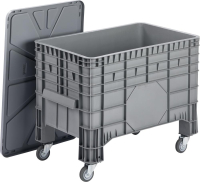 Großbehälter PE fahrbar
B1040xT640xH790 mm
grau Volumen 285 l VE3