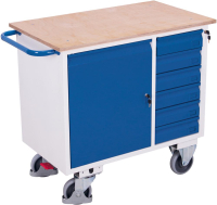 Werkstattwagen 400kg
B1110xT600xH960mm
RAL 7035/5010