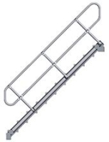 Treppe mit Handlauf 45G
9 Stufen 800 mm breit
Höhe 1,93 m