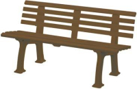 Gartenbank SYLT
3-Sitzer Länge 1500 mm
braun