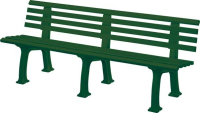 Gartenbank JUIST
4-Sitzer Länge 2000 mm
grün