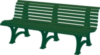 Gartenbank BORKUM
4-Sitzer Länge 2000 mm
grün