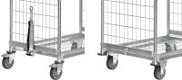 Deichsel und Kupplung
für 550er Wagenbreite