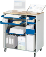 Computer-Tisch
B1030xT660xH1100 mm
RAL 7035/5010 mobil