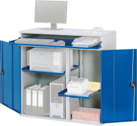 Computer-Schrank
B1100xT520xH1060 mm
RAL 7035/5010 stationär
