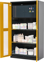 Chemikalienschrank gelb
3 Tablarauszüge